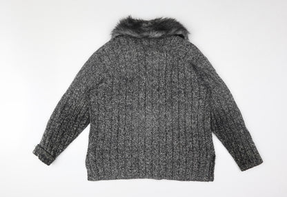 Womens UK Size One Size Casamia Grey Basic Jacket