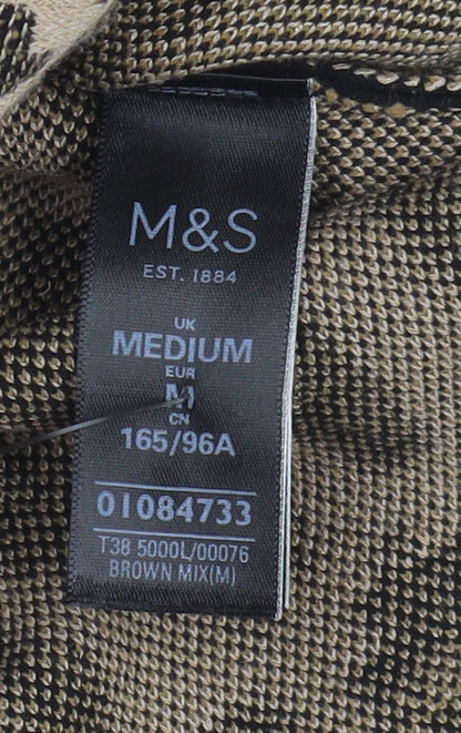 Marks and Spencer Women's Beige Animal Print Pencil Skirt, M