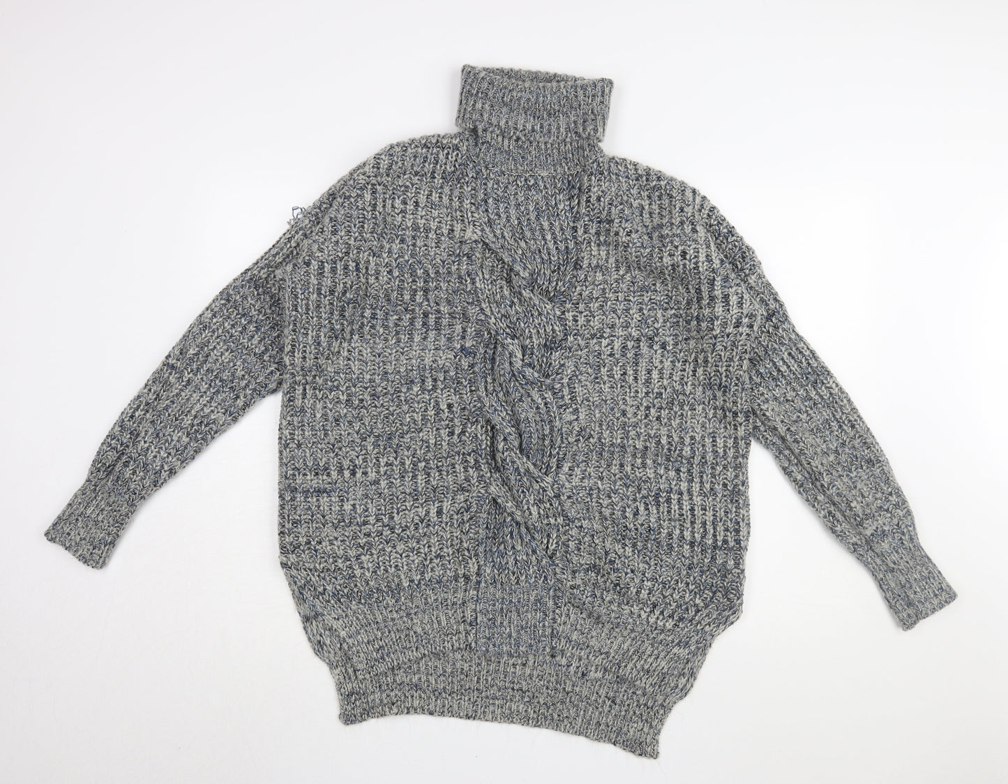 Womens UK Size L QED London Grey Pullover Jumper
