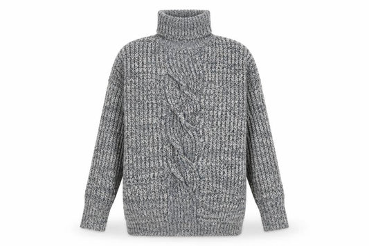 Womens UK Size L QED London Grey Pullover Jumper