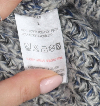 Womens UK Size L QED London Grey Pullover Jumper