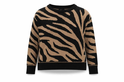 AX Paris Women's Black Animal Print Pullover Jumper S