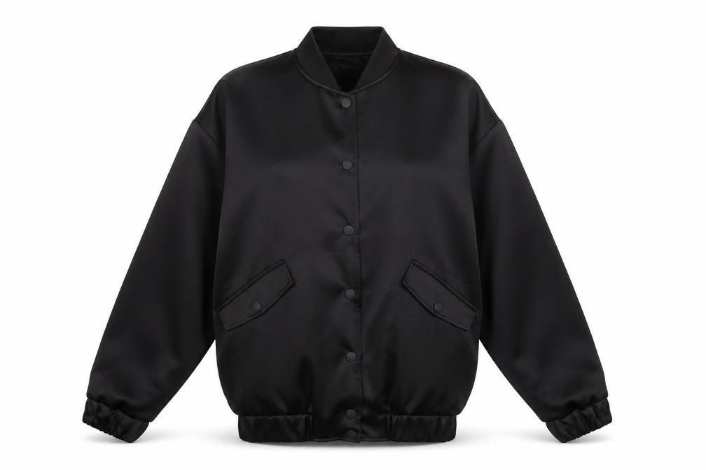 Womens UK Size 6 River Island Black Bomber Jacket