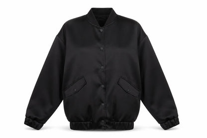 Womens UK Size 6 River Island Black Bomber Jacket