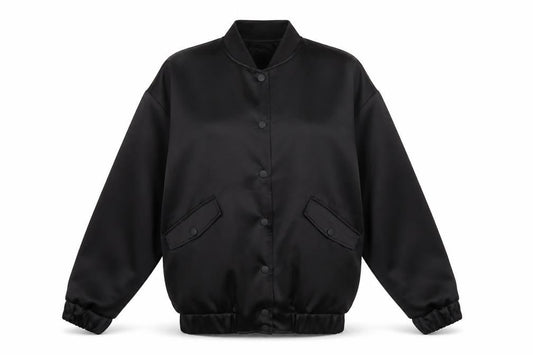 Womens UK Size 6 River Island Black Bomber Jacket