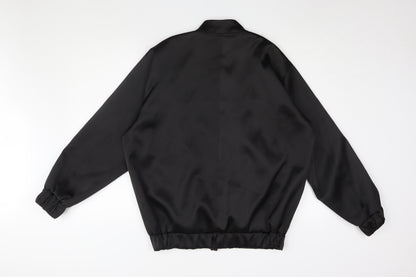 Womens UK Size 6 River Island Black Bomber Jacket