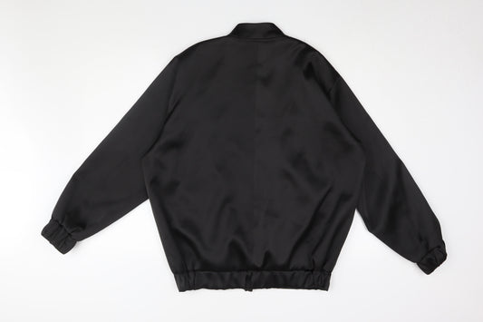 Womens UK Size 6 River Island Black Bomber Jacket