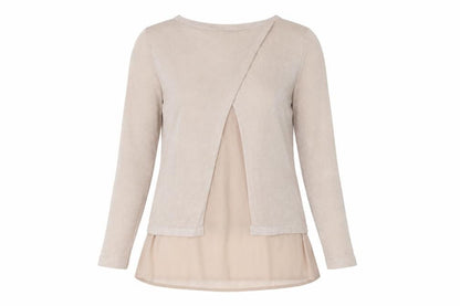 Wallis Women's Beige Long Sleeve Woven Top Size 12