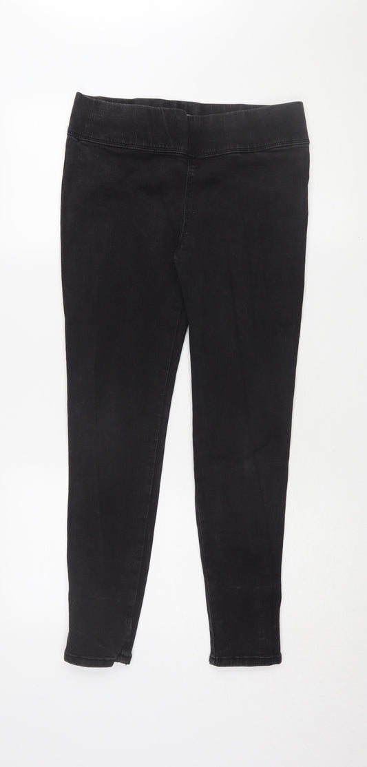 Mango Women's Black Slim Jegging Size 8 Stretch Denim