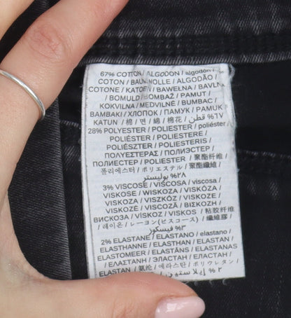 Mango Women's Black Slim Jegging Size 8 Stretch Denim