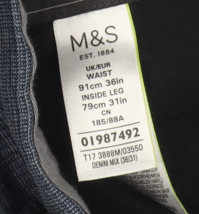 Marks and Spencer Men's Blue Dress Pants Size 36