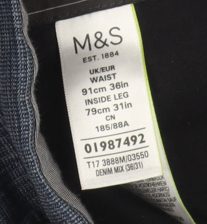 Marks and Spencer Men's Blue Dress Pants Size 36