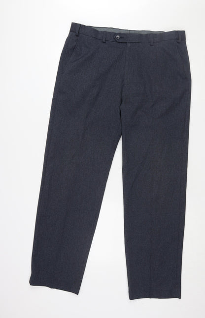 Marks and Spencer Men's Blue Dress Pants Size L