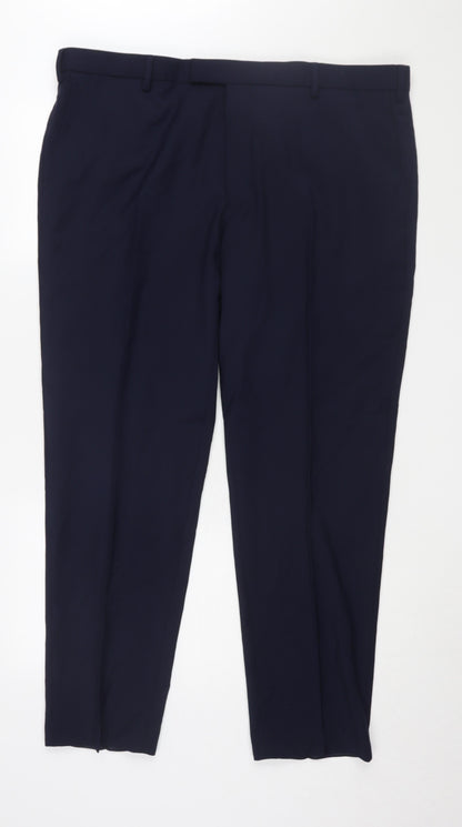 Marks and Spencer Men's Blue Dress Pants, Size XL