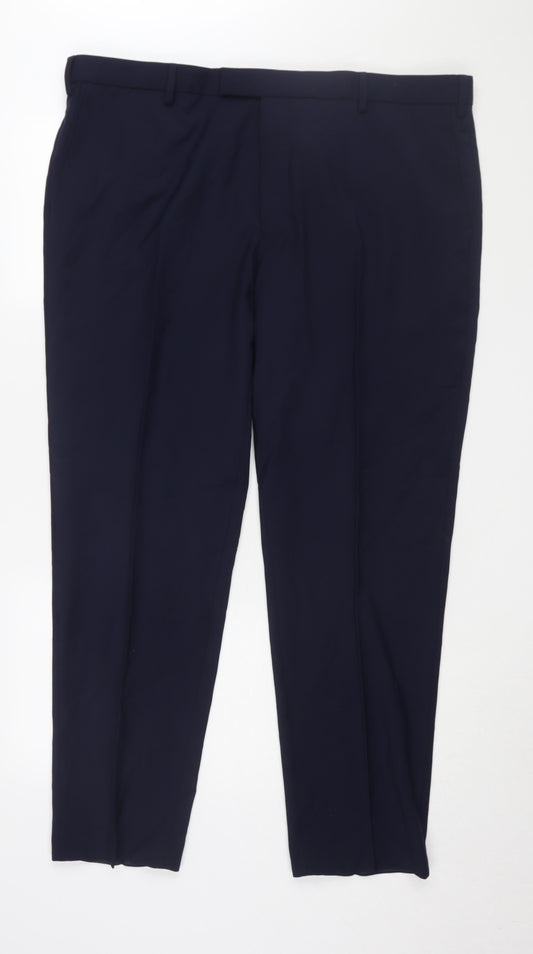 Marks and Spencer Men's Blue Dress Pants, Size XL