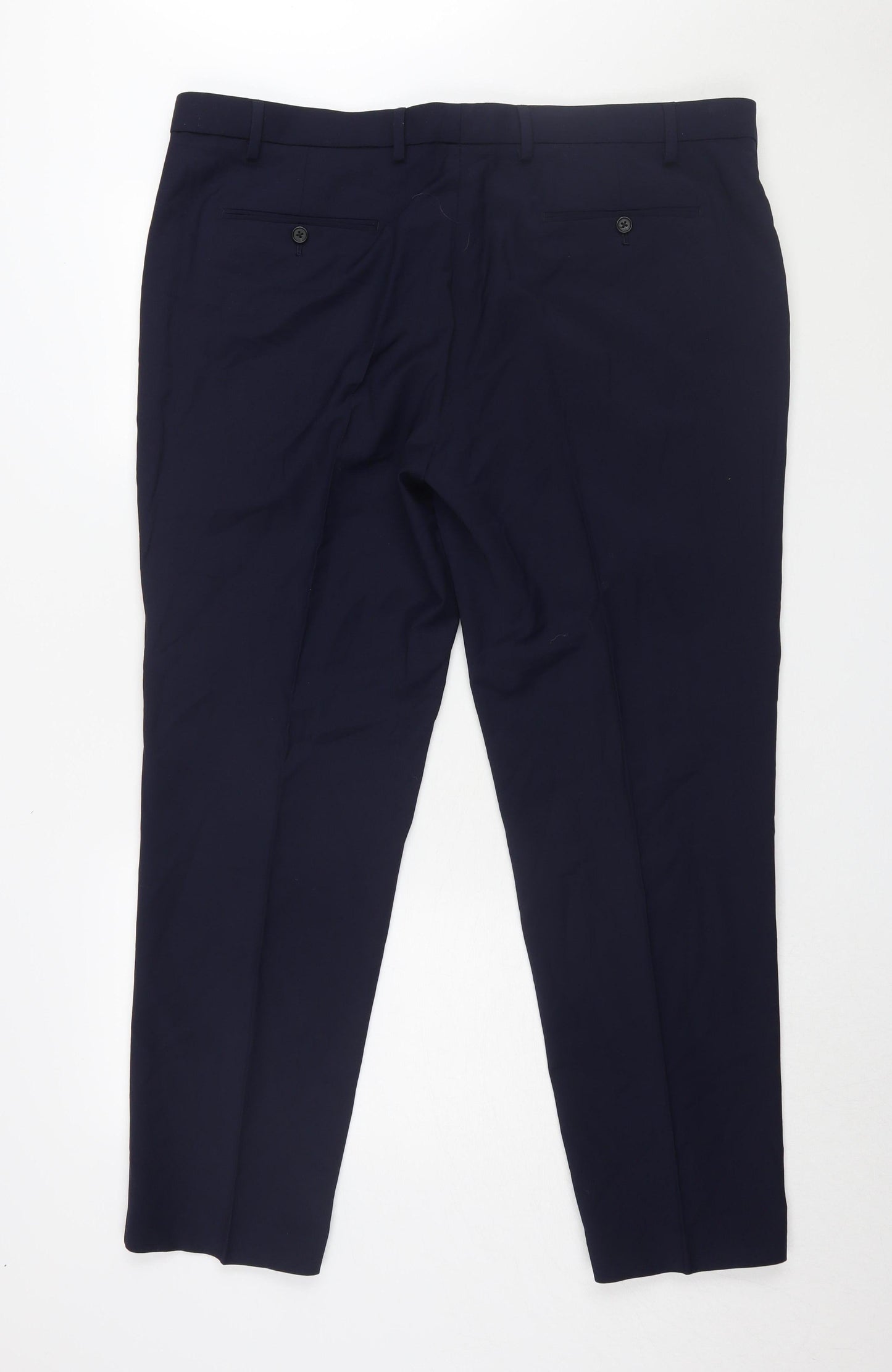 Marks and Spencer Men's Blue Dress Pants, Size XL