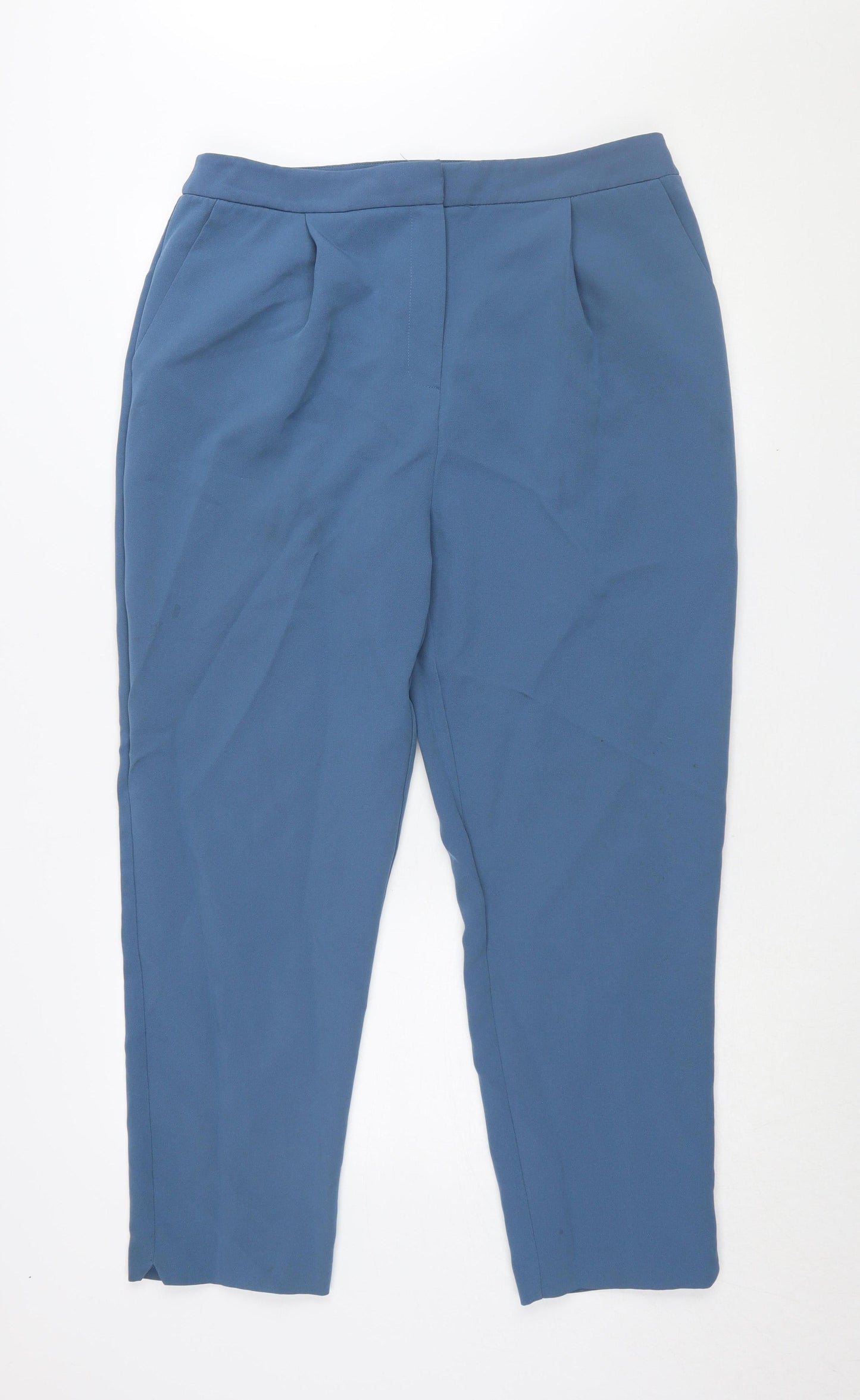 Womens UK Size 16 Topshop Regular Fit Dress Pants Blue Trousers
