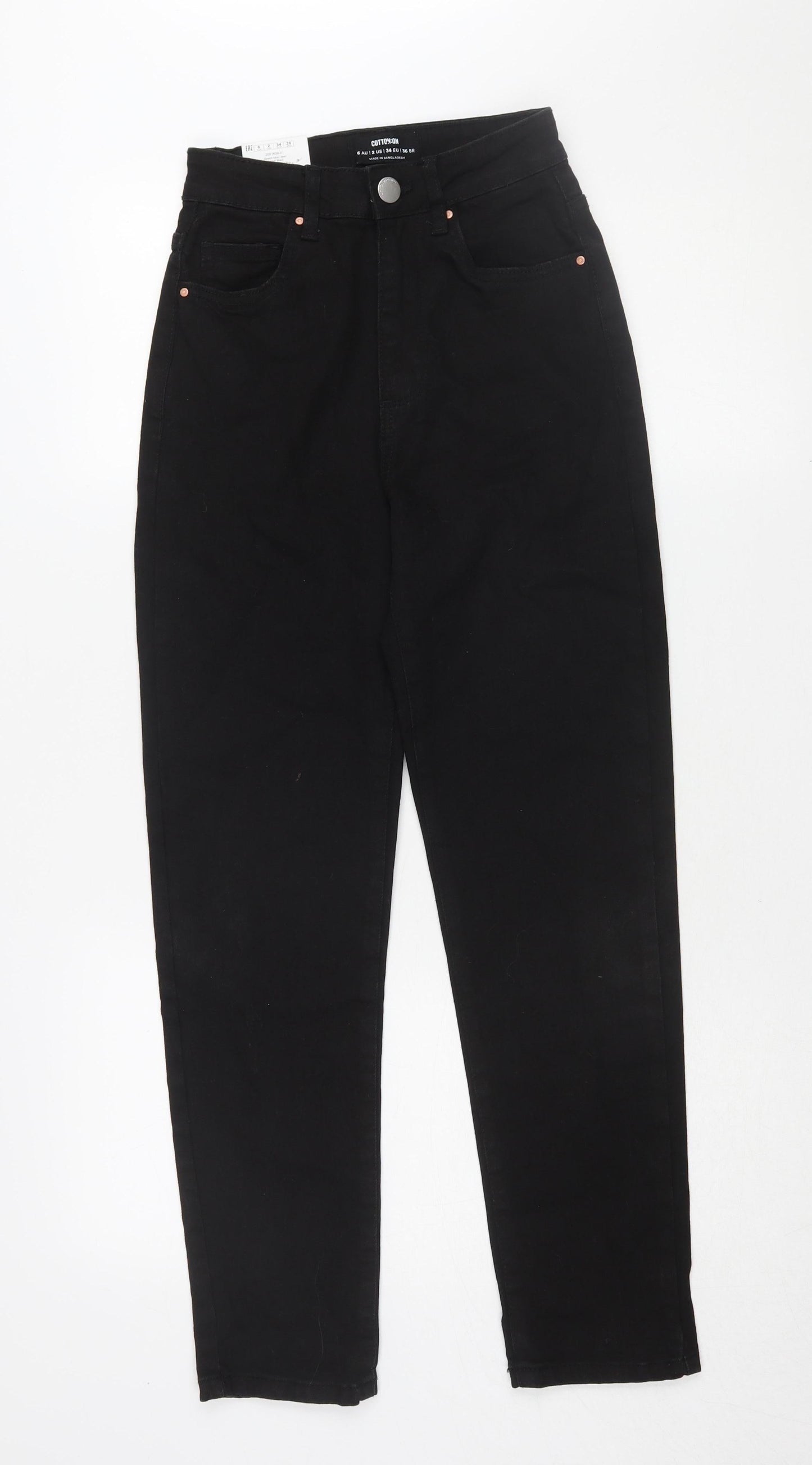 Cotton On Women's Black Slim Straight Jeans Size 6