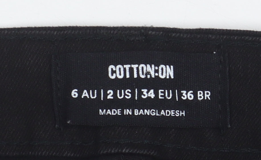 Cotton On Women's Black Slim Straight Jeans Size 6