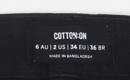 Cotton On Women's Black Slim Straight Jeans Size 6
