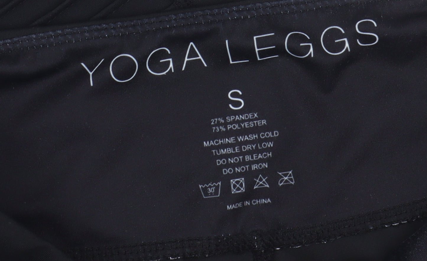 Yoga Leggs Women's Black Stretch Leggings, Size S