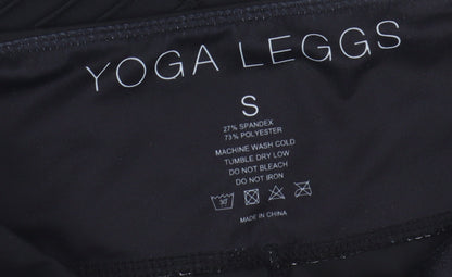 Yoga Leggs Women's Black Stretch Leggings, Size S
