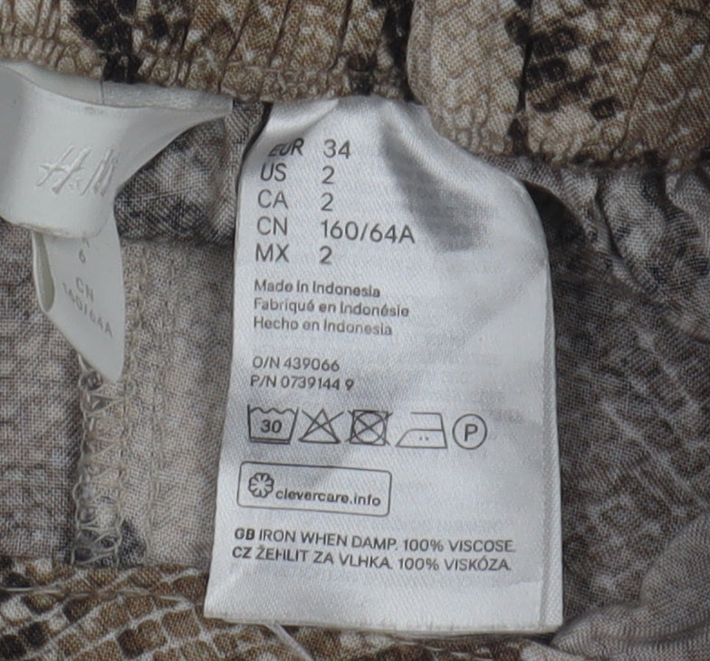 Womens UK Size 6 H&M Regular Fit Culotte Shorts