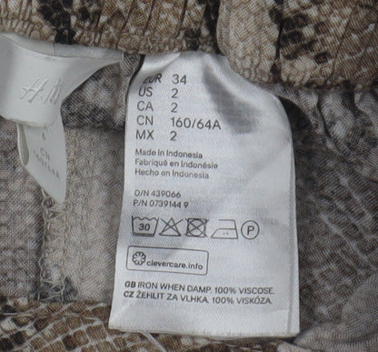 Womens UK Size 6 H&M Regular Fit Culotte Shorts