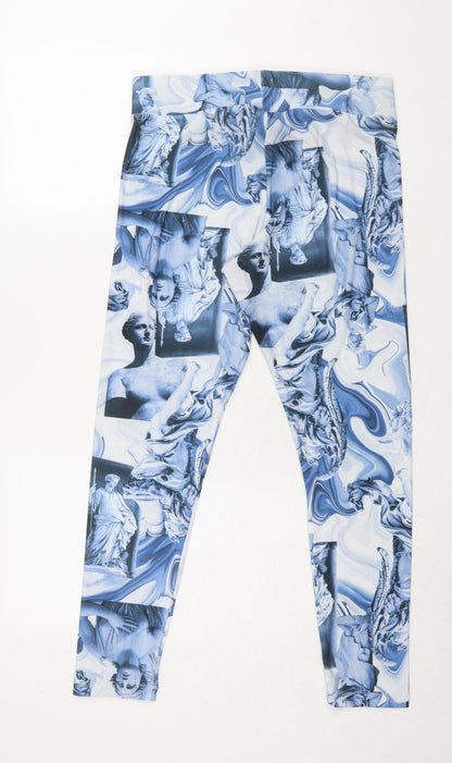 Womens UK Size M Monki Slim Fit Jegging Blue Trousers