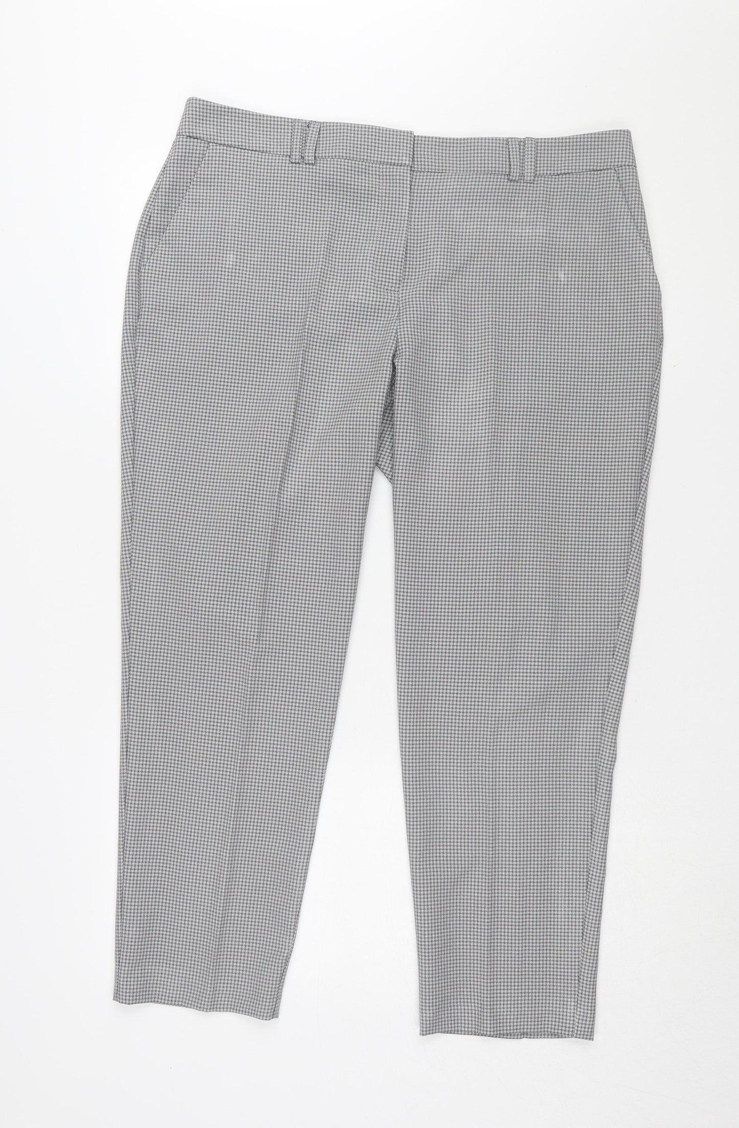 Womens UK Size 16 Dorothy Perkins Regular Fit Cropped Grey Trousers