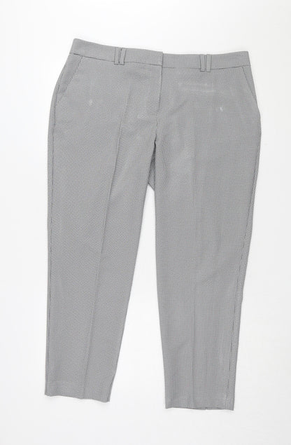 Womens UK Size 16 Dorothy Perkins Regular Fit Cropped Grey Trousers