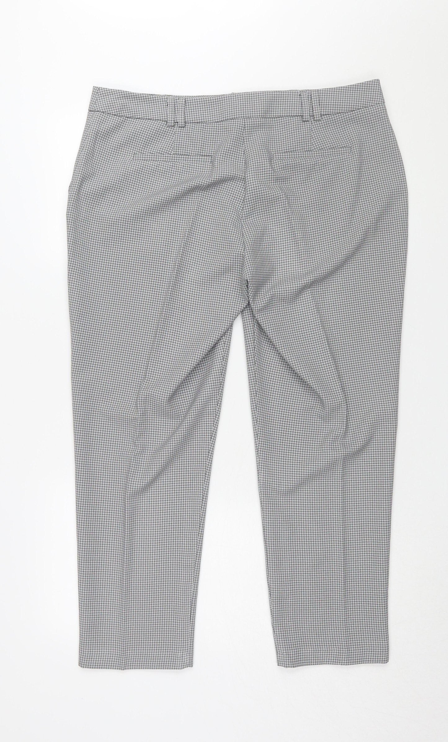 Womens UK Size 16 Dorothy Perkins Regular Fit Cropped Grey Trousers