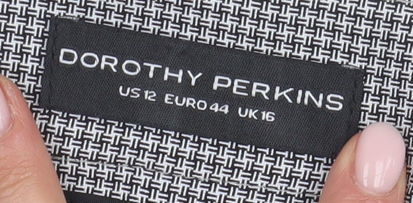 Womens UK Size 16 Dorothy Perkins Regular Fit Cropped Grey Trousers