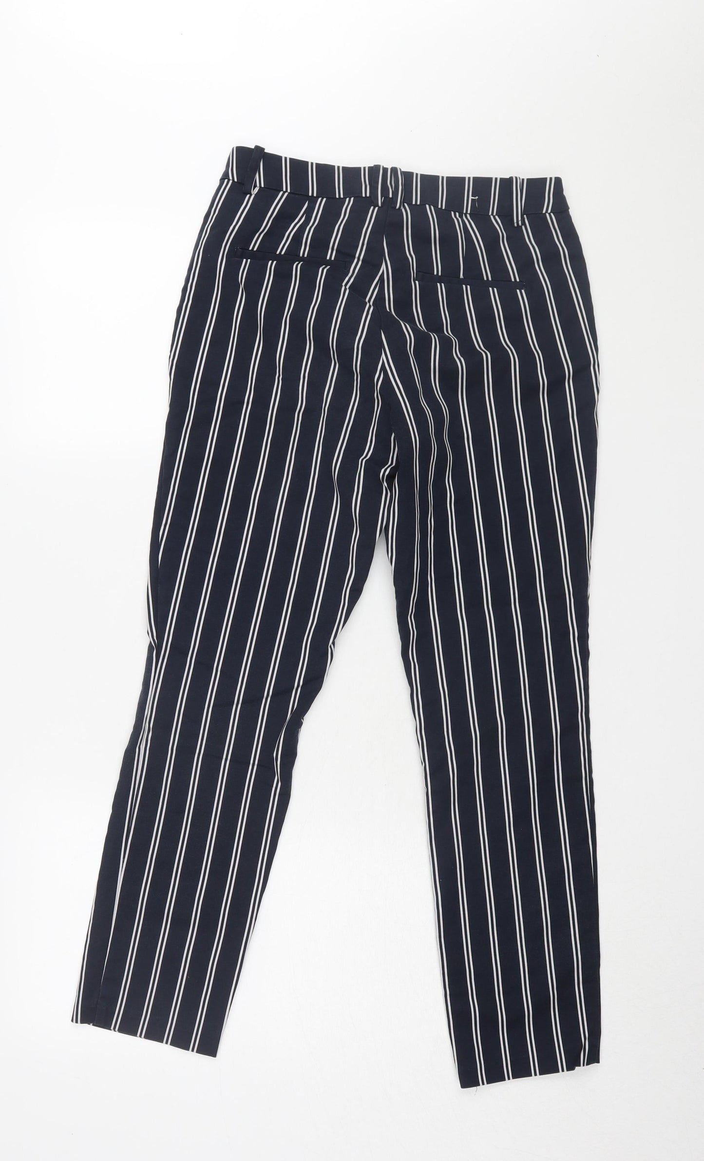 Womens UK Size 8 H&M Regular Fit Ankle Black Trousers