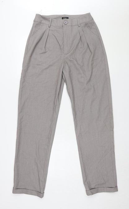 Womens UK Size 10 Nasty Gal Regular Fit Dress Pants Grey Trousers