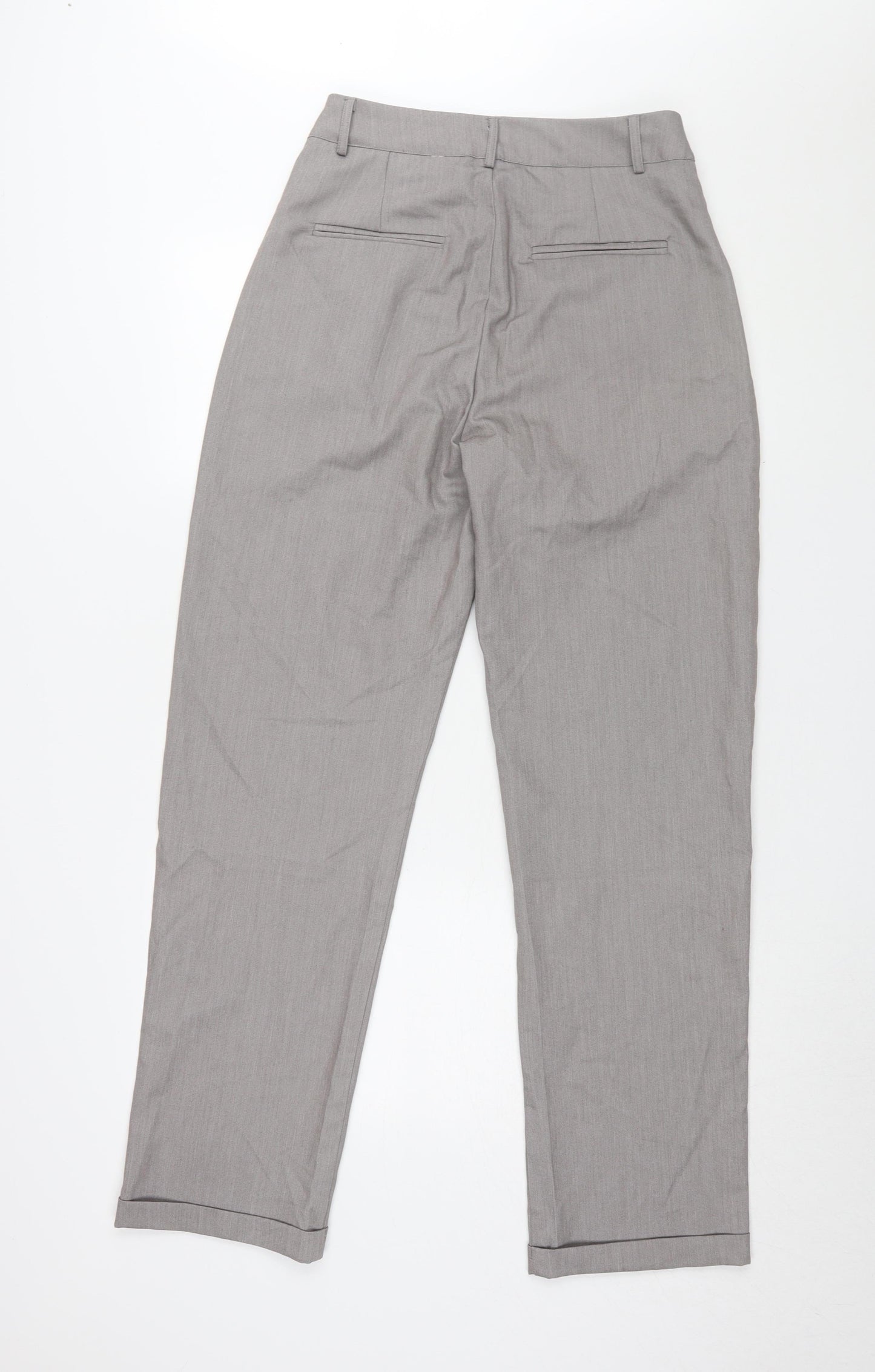 Womens UK Size 10 Nasty Gal Regular Fit Dress Pants Grey Trousers