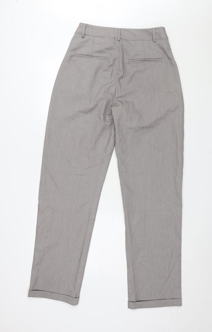 Womens UK Size 10 Nasty Gal Regular Fit Dress Pants Grey Trousers