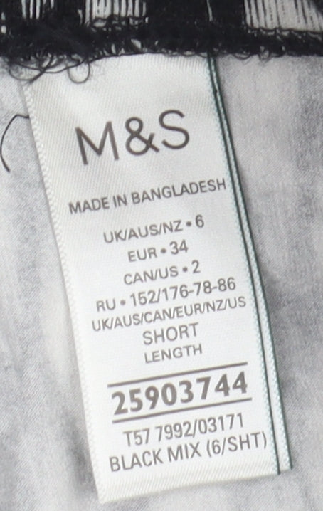 Womens UK Size 6 Marks and Spencer   Black Trousers