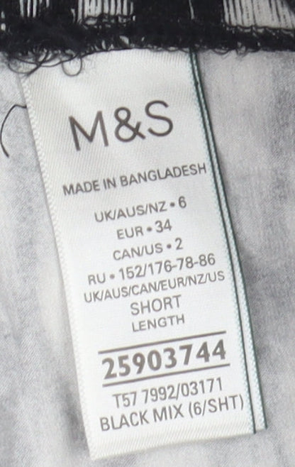 Womens UK Size 6 Marks and Spencer   Black Trousers