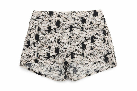 Boohoo Women's Black & White Floral Shorts, Size 12