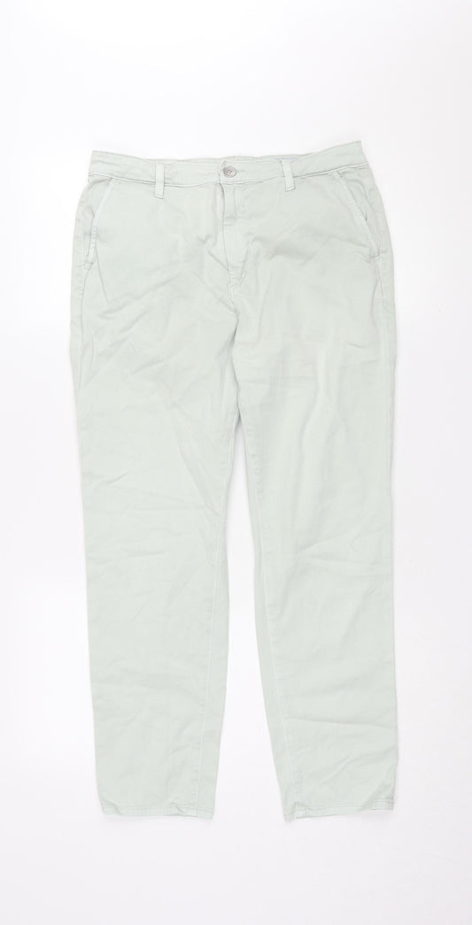 AG Men's Light Green Chino Trousers Size 28