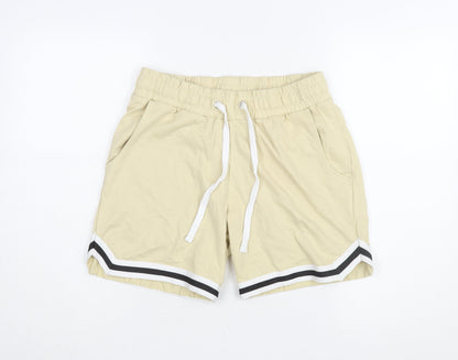 boohooMAN Men's Beige Sweat Shorts, Size S, Summer
