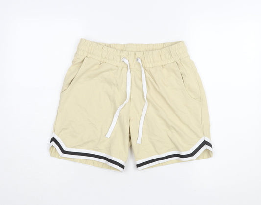 boohooMAN Men's Beige Sweat Shorts, Size S, Summer
