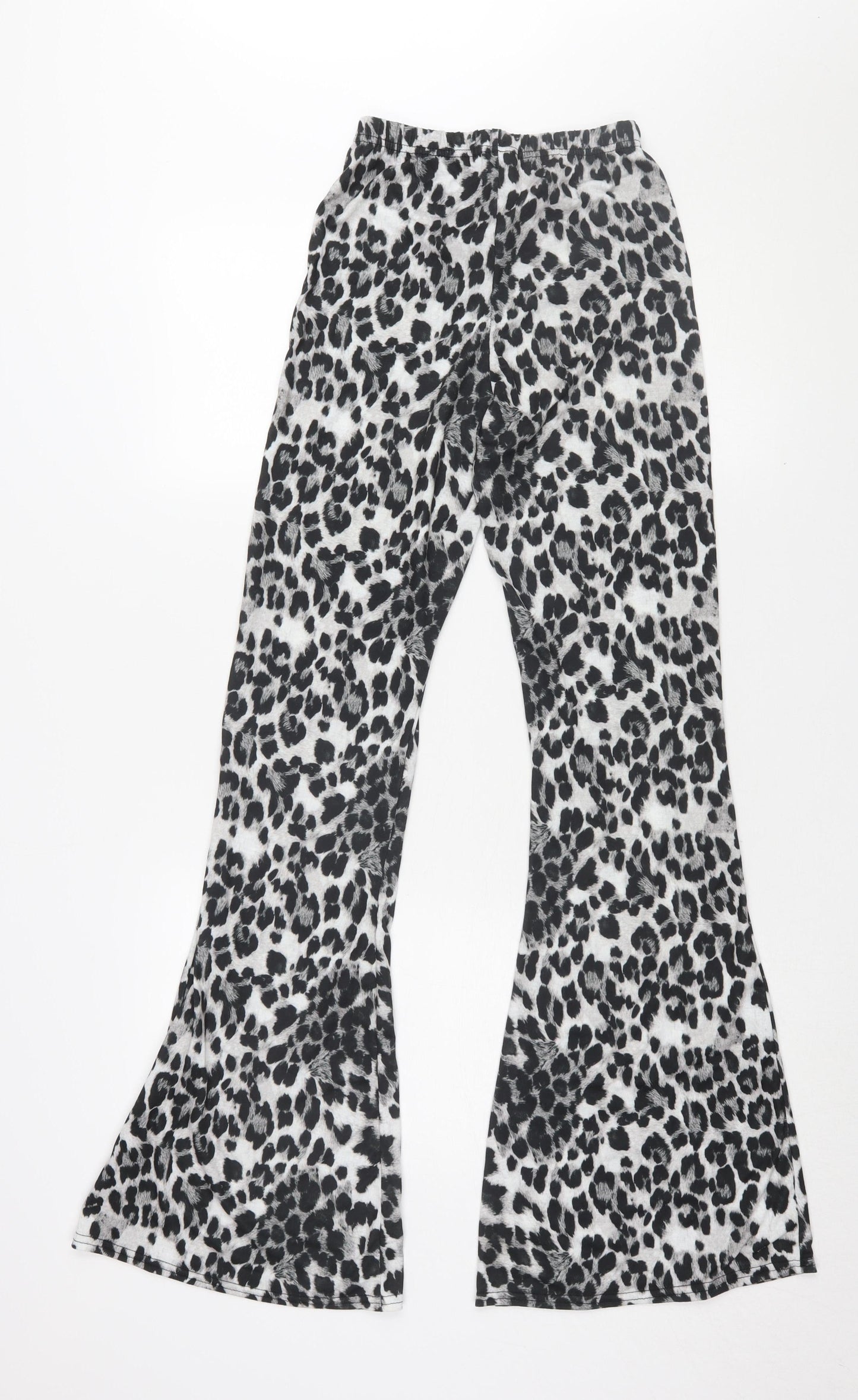 Womens UK Size 6 PRETTYLITTLETHING Regular Fit Flared Multicoloured Trousers