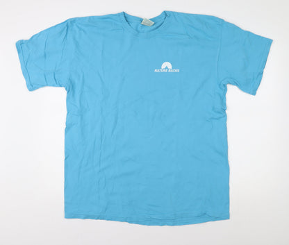 Mens UK Size XL Comfort Colors Blue  T-Shirt