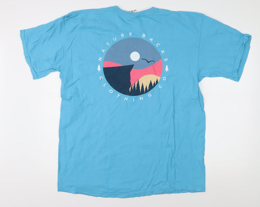Mens UK Size XL Comfort Colors Blue  T-Shirt