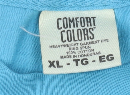 Mens UK Size XL Comfort Colors Blue  T-Shirt