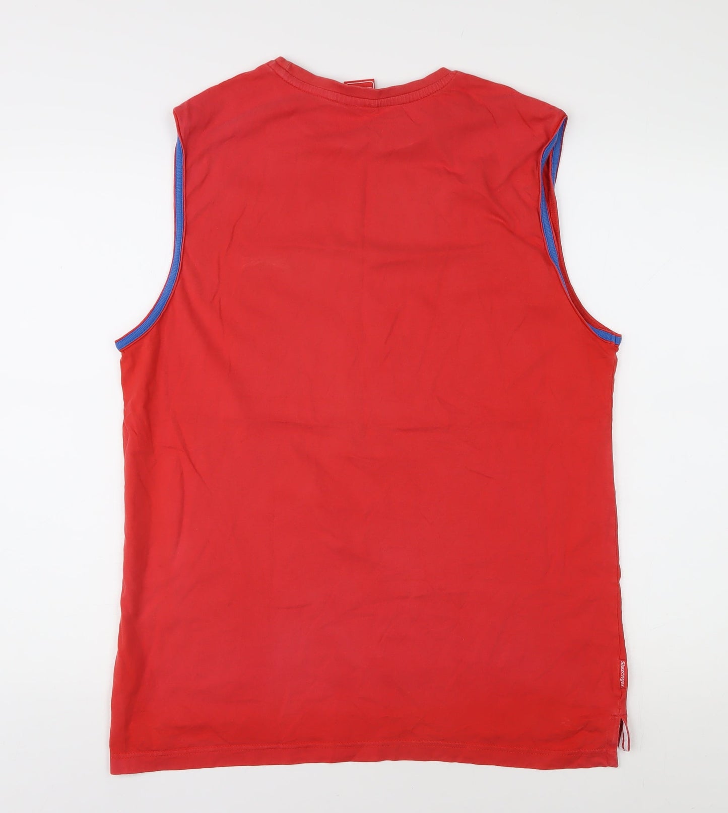 Slazenger Men's Red Tank Top, L, 100% Cotton