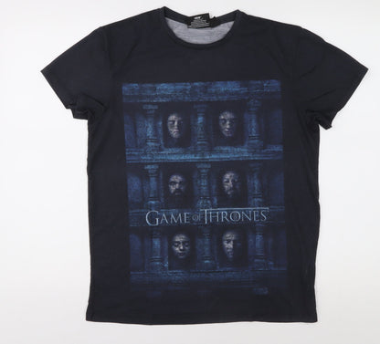 Mens UK Size M Game Of Thrones Black  T-Shirt