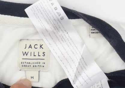 Jack Wills Men's Blue White Colourblock T-Shirt M